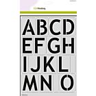 CraftEmotions stencil - alfabet basic 2xA4 - H=57mm 