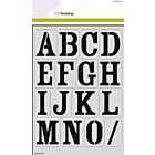 CraftEmotions stencil - alfabet vintage 2xA4 - H=56mm 