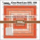 Creadies Crea-nest-dies XXL Vierkanten m. 2 slinger stiklijnen CLNestXXL132 13,5x13,5cm