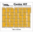 Crealies Cardzz BEDANKT (NL) 100x145 mm 