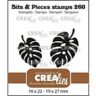 Crealies Clearstamp Bits & Pieces Botanisch blad 2x CLBP260 19x27mm