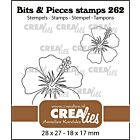 Crealies Clearstamp Bits & Pieces Hibiscus 2x CLBP262 28x27mm