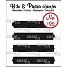 Crealies Clearstamp Bits & Pieces Tekst Strips set B dicht 4x7x43mm 