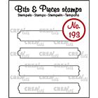 Crealies Clearstamp Bits & Pieces Tekst Strips set B omlijning 4x7x43mm 