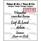 Crealies Clearstamp Tekst & Zo 3x Vrienden (NL)  3x 30mm     