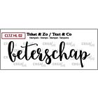 Crealies Clearstamp Tekst&Zo Beterschap  (NL)  84 x 27 mm               
