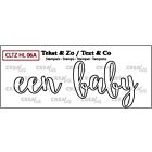 Crealies Clearstamp Tekst&Zo Een baby omlijning (NL)  31 x 11 mm - 43 x 31 mm         
