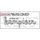 Crealies Clearstamp Tekst&Zo Handlettering Kampioen open (NL) 27 x 80mm 