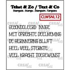 Crealies Clearstamp Tekst & Zo woordstrips Overlijden (NL) 5x4x50mm 