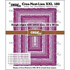 Crealies Crea-nest-dies XXL Rechthoeken ruwe randen en stiklijn CLNestXXL130 12x16cm