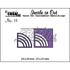 Crealies Insider or Out Corners E rond  23 x 23 mm - 21 x 21 mm         