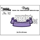 Crealies Partz no. 32 banner B 2x 23x56mm 