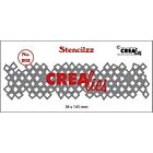 Crealies Stencilzz no. 202 wonky squares 38 x 145mm 
