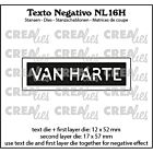 Crealies Texto Negativo Die VAN HARTE  - NL (H) NL16H max. 17x57mm
