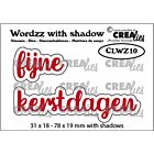 Crealies Wordzz with Shadow Fijne Kerstdagen (NL) 78x19mm 