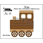 Crealies X-tra no. 41 Trein (middel) 65x73mm   