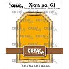 Crealies Xtra no. 61 ATC Label met stippenlijn CLXtra61 58,5x83,9 - 63,5x88,9mm