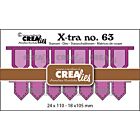 Crealies Xtra no. 63 Banners 2x CLXtra63 24x110 - 18 x105mm