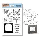 Art Journal Specials Beautifully Worn Where Wings Wander Stamp and Die Set