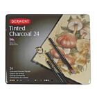 Derwent Tinted Charcoal Potloden Blik of 24 Assorted