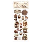 Stamperia Coffee and Chocolate Rub-On 4x8,5 Inch Vintage Sweet Moments (DFLRB194)