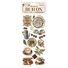 Stamperia Coffee and Chocolate Rub-On 4x8,5 Inch All You Need Is Love And Coffee (DFLRB195)