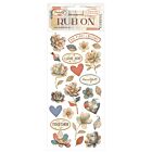 Stamperia Family Rub-On 8,33x2,36 Inch Patchwork Flowers (DFLRB214)