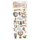 Stamperia Family Rub-On 8,33x2,36 Inch Air Balloons (DFLRB218)