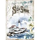 Stamperia Rice Paper A4 Romantic Sea Dream Sea Shore 