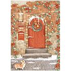 All Around Christmas A4 Rice Paper Red Door  (DFSA4804)