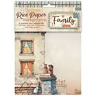 Stamperia Family A6 Rice Paper Backgrounds (8pcs) (DFSAK6049)