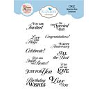 Elizabeth Craft Designs Bohemian Rose Stamps Bohemian Rose Sentiments (CS432)