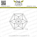 Lesia Zgharda Design photopolymer Stamp background Geometric snowflake 5x4.3