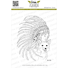 Lesia Zgharda Design photopolymer Stamp American Indian with the fox 