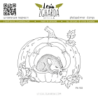 Lesia Zgharda Design Stamp Sleeping Mouse in a Pumpkin