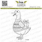 Lesia Zgharda Stamp Christmas Goose with Gift