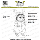 Lesia Zgharda Stamp Hedgehog in Bunny Kigurumi Pajamas