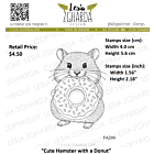 Lesia Zgharda Stamp Cute Hamster with a Donut 
