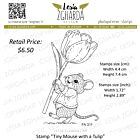 Lesia Zgharda Design Stamp “Tiny Mouse with a Tulip”