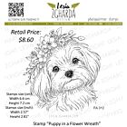 Lesia Zgharda Design Stamp “Puppy in a Flower Wreath”