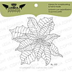  Lesia Zgharda Design photopolymer Stamp Puansetiya with leaves FL177