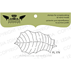  Lesia Zgharda Design photopolymer Stamp Puansetias leaf Big FL179 