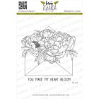 Lesia Zgharda Design Stamp Set "Peonies in the envelope with sentiments "You make my heart bloom"