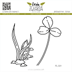 Lesia Zgharda Design photopolymer Stamp Set Grass blade and stones with the clover leaf 
