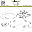 Lesia Zgharda Design Stamp Set Water lily leaves and flowers FL345