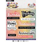 HE Sticker paper pad Sentiments Dragonfly Dreams nr. 56