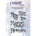 Kays Journaling Words 4 A6 Red Rubber Stamp