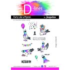 D-lines EZ mounted rubber stamps Special Edition Party like a Pigeon
