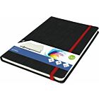 Aquarelboek Kangaro A5 luxe cover 30 vel 200 grams aquarel papier. Leeslint en elastiek.