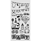 Stamperia Baby Thick Stencil 12x25cm Elements (KSTDL145)